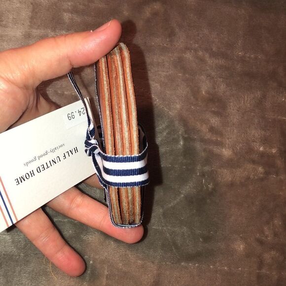 Half United Home Cognac Leather Coaster Set of 4 - Picture 5 of 5